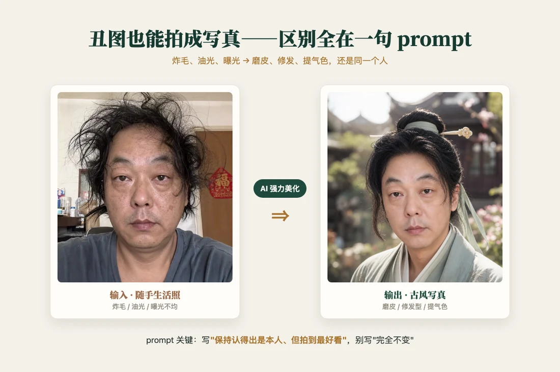 修图前后对比